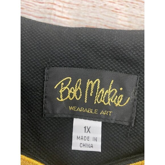 Vintage Bob Mackie Elephant Embroidered Werable Art Button Front Evening Jacket - Picture 6 of 13